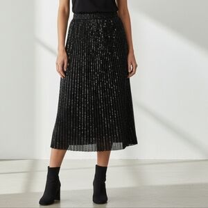 Haver & Blair Spakly Black Sequined  Midi  Skirt Small